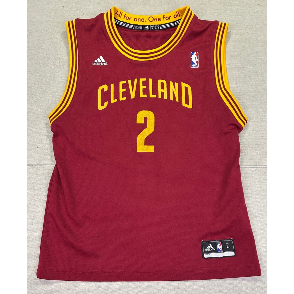 Adidas Cleveland Cavaliers Kyrie Irving 2 Jersey Maroon Gold Kids Large NBA